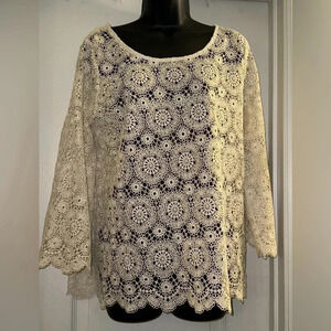Adiva Lace Long Sleeve Blouse